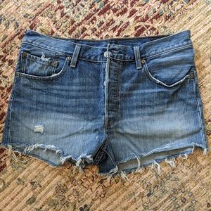 Levi's 501 High Rise Denim Cutoffs